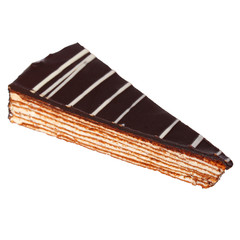 Chocolate Cake Slice Spartacus isolated on white