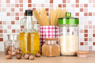 Products for cooking in kitchen