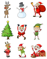 Fototapeta premium Nine christmas designs