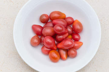 Red Pear cherry tomatoes in a bowl