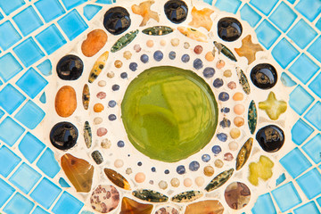 Colorful glazed tile background