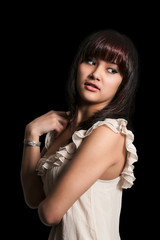 Naklejka premium Beautiful Hispanic Woman