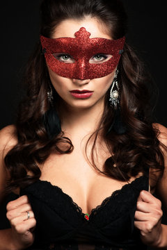 Beautiful Woman with the Carnival mask.
