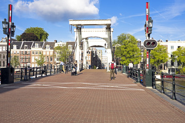 Amsterdam with the Thiny bridge in the Netherlands