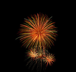 Fireworks in the new year night celebration