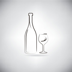 wine, sketched concept