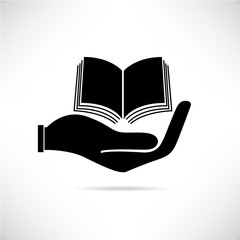 book, hand holding treatise concept
