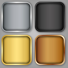 App icons set, vector illustration