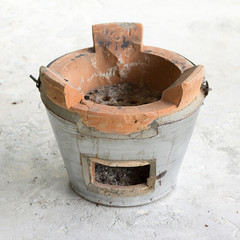 Old clay stove