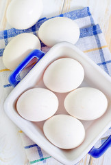 Fototapeta na wymiar raw eggs