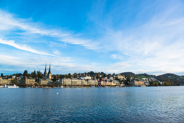 Panoramic view of old town of Lucerne, Switzerland