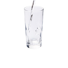 Pouring water into a glass