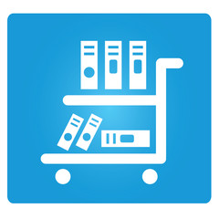 book cart symbol, library © bigpa