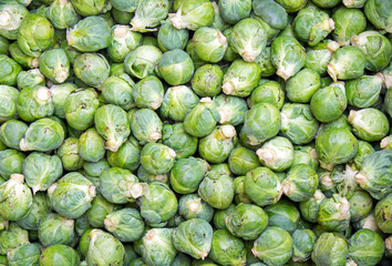Small green Brussels sprouts