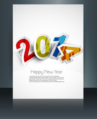 New year 2014 brochure colorful text celebration for template ve