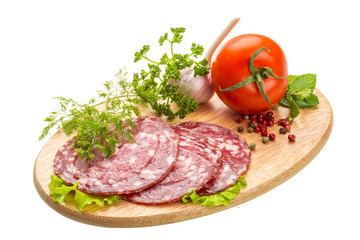 Fresh ripe salami