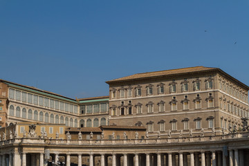 Buildings in Vatican, the Holy See within Rome, Italy. Part of S
