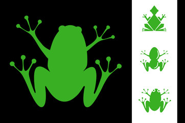 Fototapeta premium Illustration set of frogs