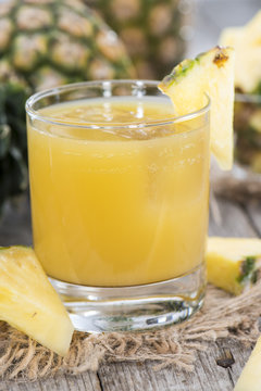 Portion of fresh Pineapple Juice