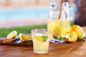Glass of homemade lemonade