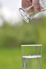 Wasser eingießen