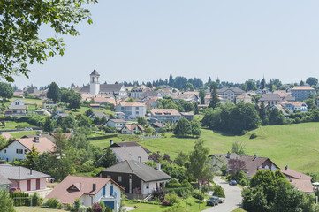 Fototapeta na wymiar Saignelégier, Jura, Pferdesport, Ortschaft, Schweiz