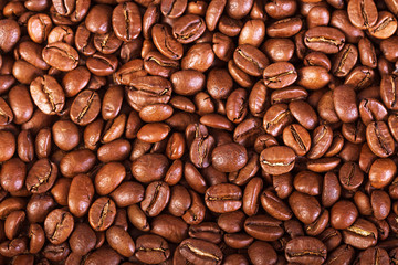background from the fried coffee grains