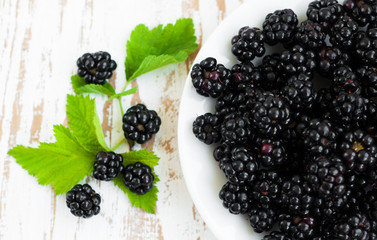 Plate with Blackberries