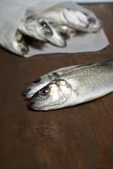 fresh fish, sea bass