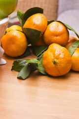 Tangerines on a table