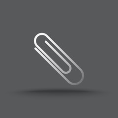 Obraz premium Vector of transparent paper clip icon on isolated background