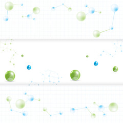 Abstract molecule banner set