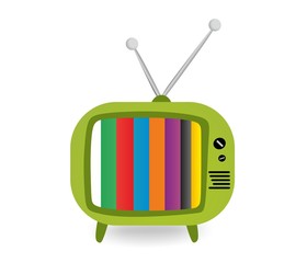 Retro green TV