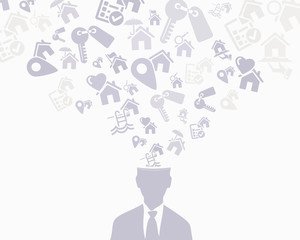 Real estate abstract vector background