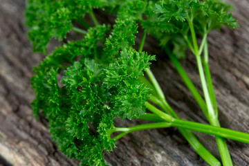 parsley on wood