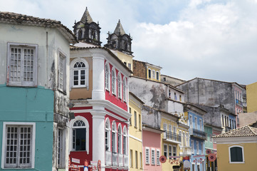Fototapeta na wymiar Historic City Center of Pelourinho Salvador Brazil