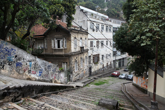 Old street with graffiti