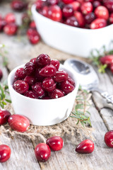 Portion of preserved Cranberries