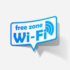 Free Zone wi-fi, sticker