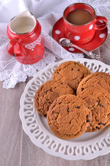 Biscuits with chocolate drops