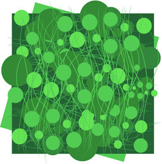 Зеленый круги. Узор