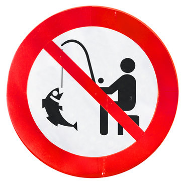 No Fishing Prohibited Sign Forbidden Modern Stock Vector (Royalty Free)  2298686839