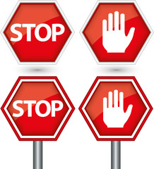 Stop sign, vector illustration