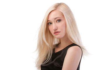 Naklejka premium Portrait of cute blonde woman
