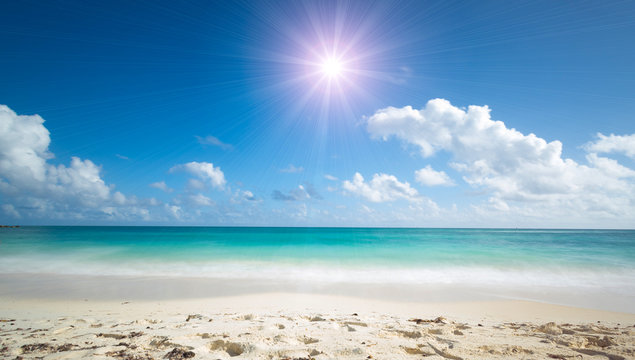 wonderful tropical beach in Bahamas