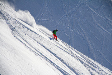 Fototapeta na wymiar Freerider snowboard