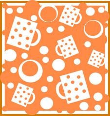 Узор. Оранжевые кружки и круги