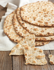 Sesame seeded flatbread