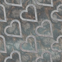 Hearts. Seamless stone pattern.