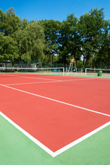 Outdoor tennis court